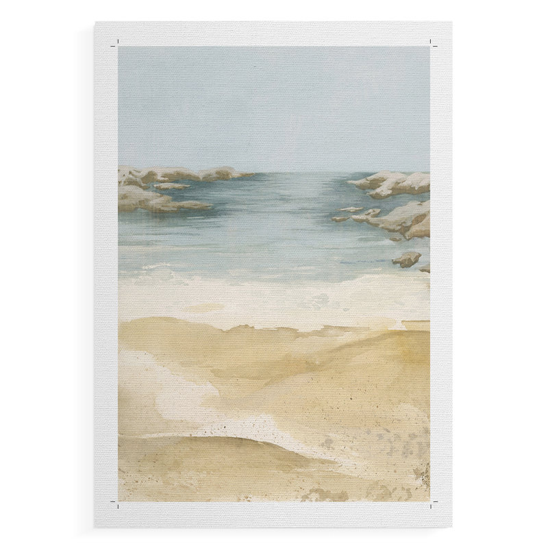 Tranquil Beach II - Impression sur toile seulement - NON CADRE, H 18 po x l 12 po