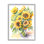 Modern Sunflowers on White Framed Giclee Art by Petals Prints Design