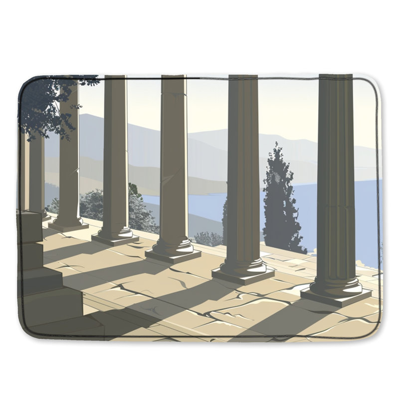 Colonnes tapis de bain architecture salle de bain classique, L 34 po x L 21 po