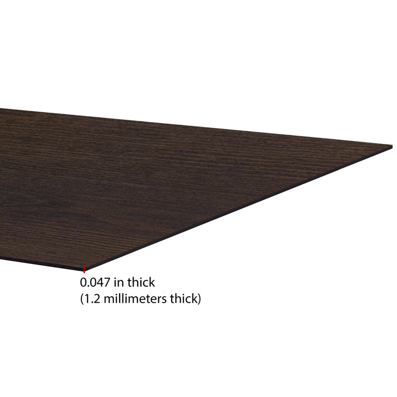 Planche auto-adhésive 6 po x 36 po x 1,2 mm, Espresso