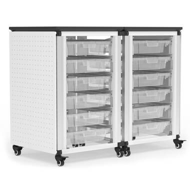 Mobile Tote Tray Storage Cabinet