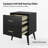 Preston 26"H Modern 2-Drawer Nightstand with USB Ports and Flared Legs-1838691271