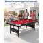 Table de billard de 7 pi, table de billard portable avec accessoires complets, tables de billard pliantes avec 2 queues, boules, brosse à craie et feutre pour les salles de jeux, loisirs à la maison-123216797