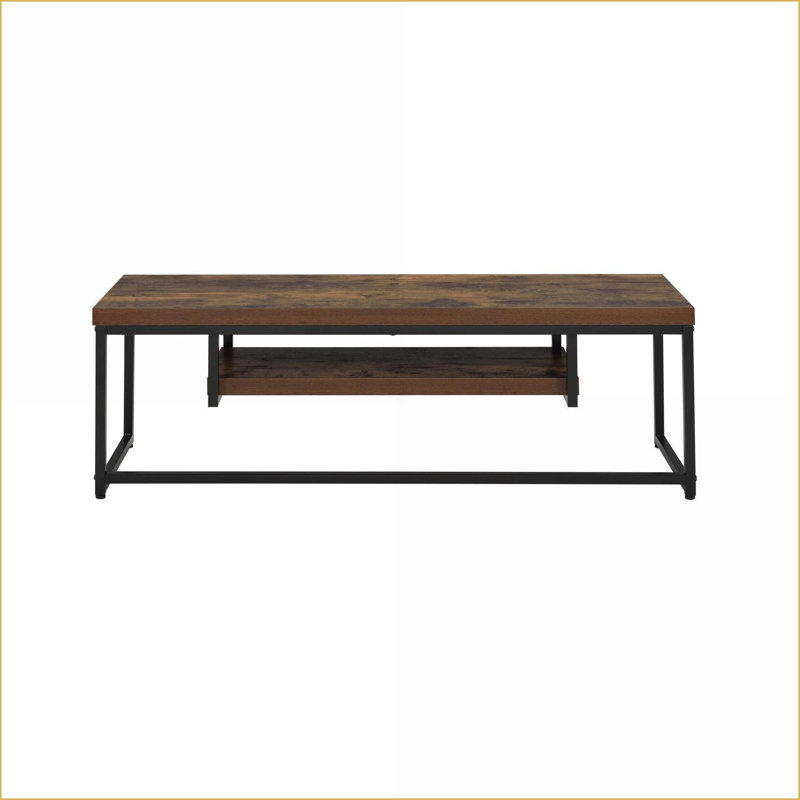 TV Furniture | Weathered Oak &amp; Black Metal TV Stand with Storage | Fits Up to 50” TVs | Black,Oak | TV Size Ranges 40-49 inches