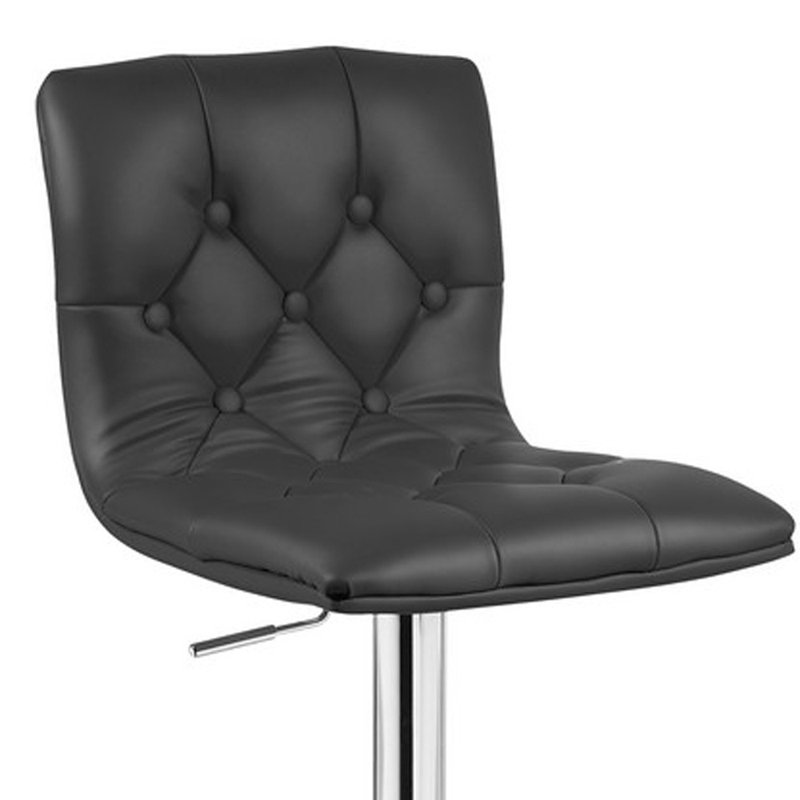 Tabouret de bar à hauteur ajustable Aionna, Noir