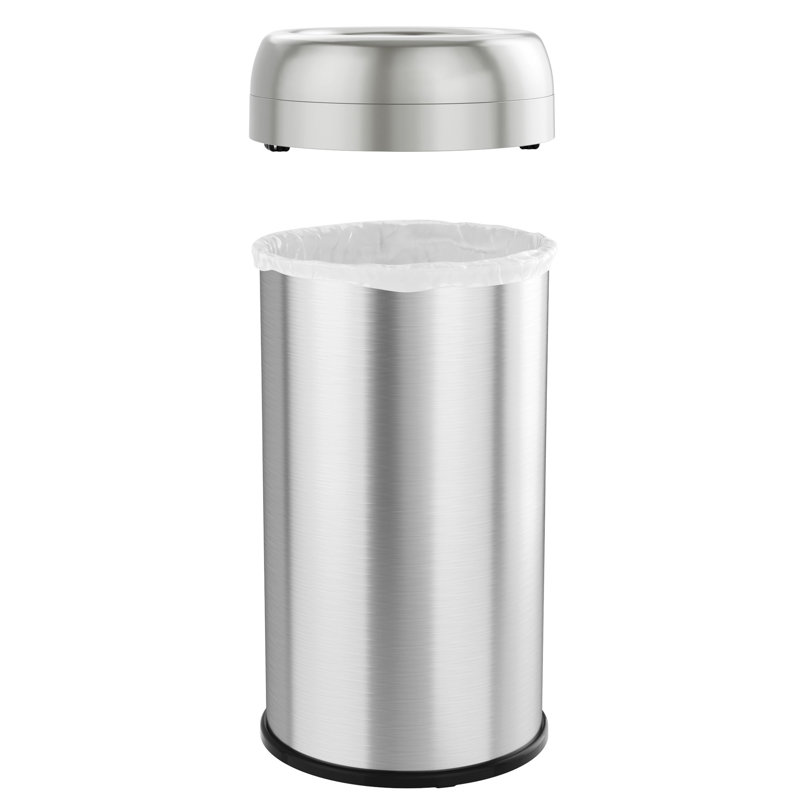 Poubelle à double désodorisation en acier inoxydable 16 gallons