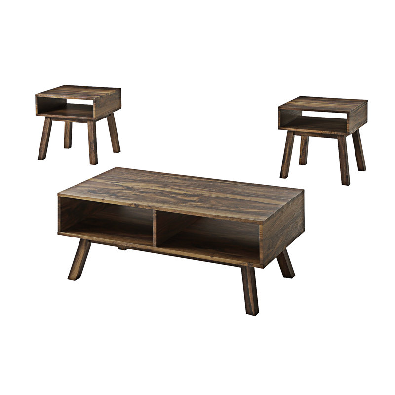 Ensemble de tables basses contemporaines avec tablette de rangement