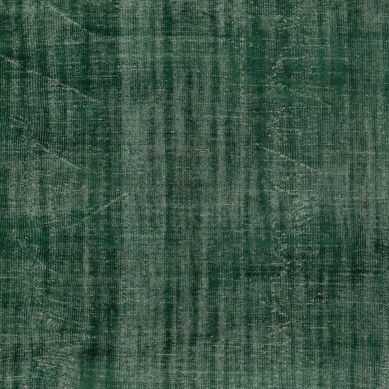 Tapis turc moderne fait à la main vert foncé 8 x 11,3 pi