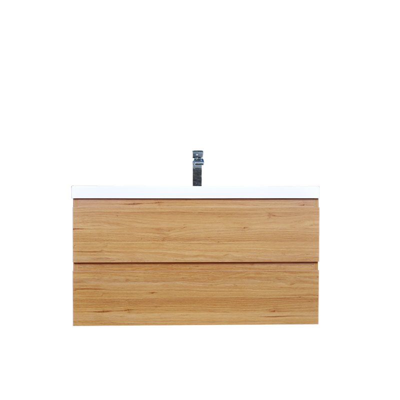 Ensemble de meuble-lavabo simple 41,75 po Curly, Chêne naturel