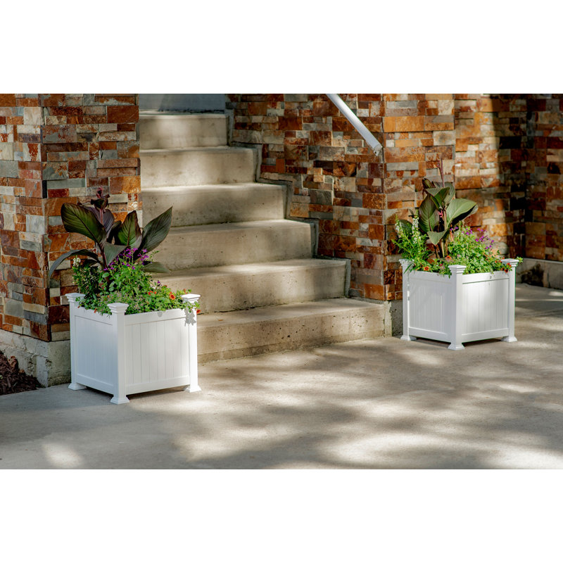Vita White Vinyl Planter Box & Reviews | Wayfair