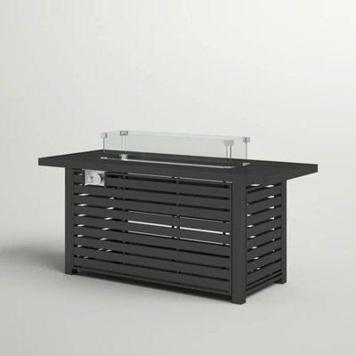 Steel Propane Fire Pit Table with Cover