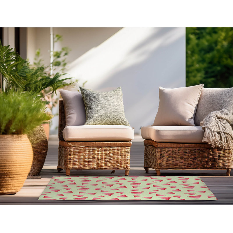 Summer Melon Outdoor Rug, Rectangle 8' x 10'