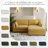 Maelina 3 - Piece Upholstered Orange Corduroy Modular Sectional Sofa with Pillow Back and Removable Ottoman-999701648