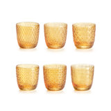 Sixties Set Of 6 Tumblers Assorted Patterns Cl.31