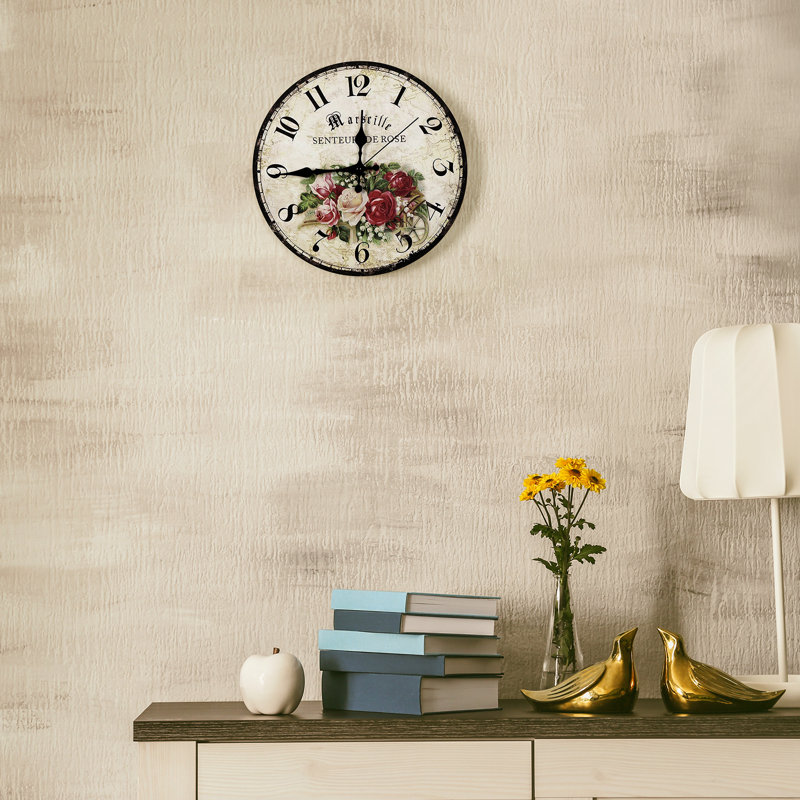 Dilmurat 12”MDF Wall Clock - Rose