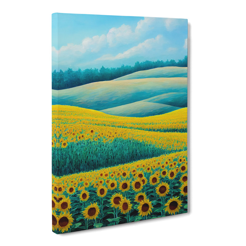 Schoharie Sunflower Field - Wrapped Canvas, 60cm H x 40cm W x 3cm D