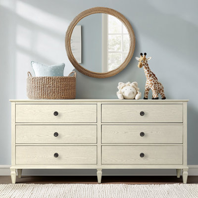 Ricketts 6-Drawer Double Wide Wood Dresser