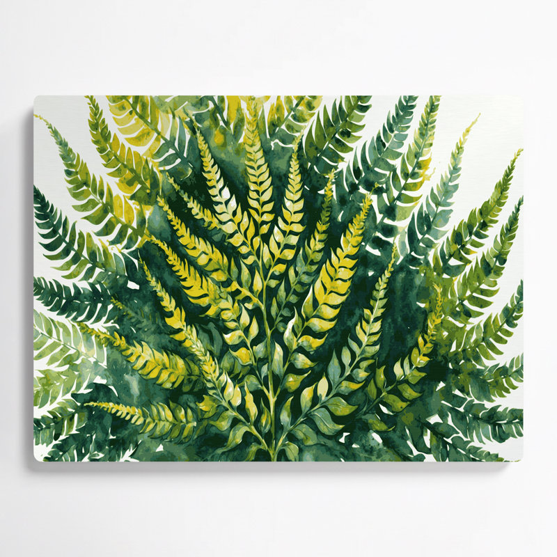 Art mural en métal Botanical Tree Fern, H 8 po x l 10 po