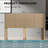 Modern Farmhouse Wood Headboard King Size 80.2 In Wide Wall Mounted Fluted Panel Wingback - Natural Oak