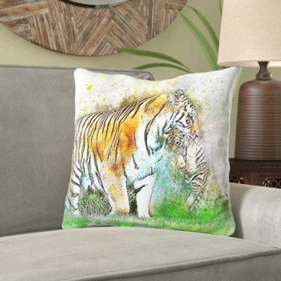 Outdoor Reversible Throw Pillow