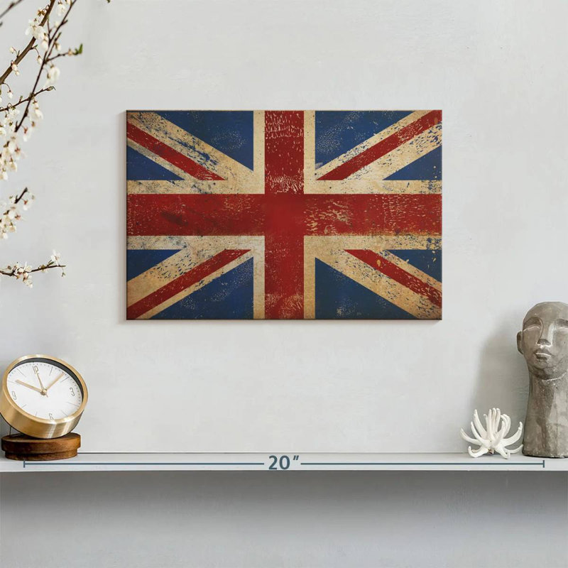 Borges Grunge Union Jack, 8" H x 12" W