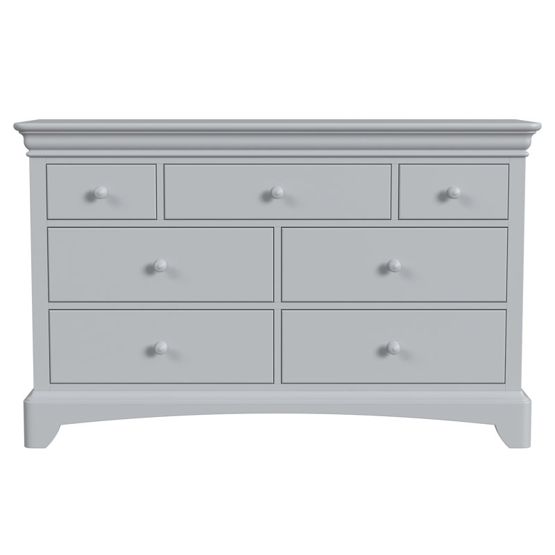 Neopolitan 7-drawer Dresser  , Soft Gray