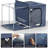 Large Storage Box Two-Compartment Foldable with Window & Handles - Single Piece-1626511462
