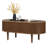 43.4'' Oval Coffee Table With Hidden Storage, Fluted Accent Center Table With Tambour Sliding Doors-479178908
