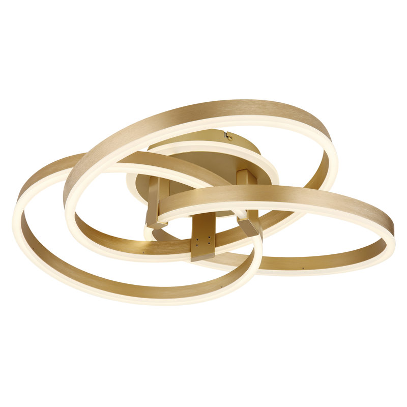 Consuela LED Flush Mount, Gold, Gold