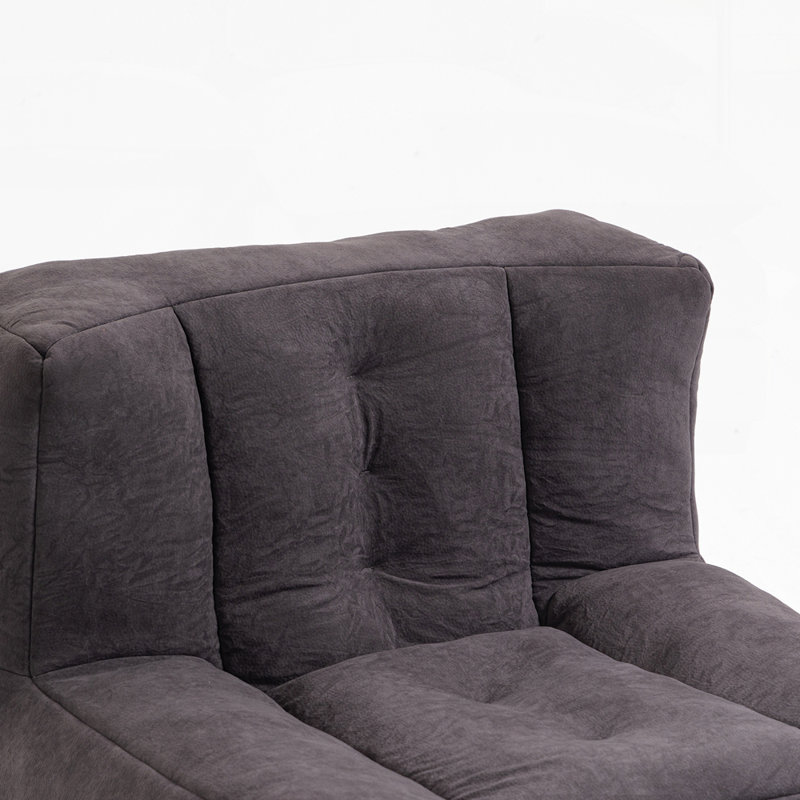 Fauteuil à billes Fluffy, Velours noir