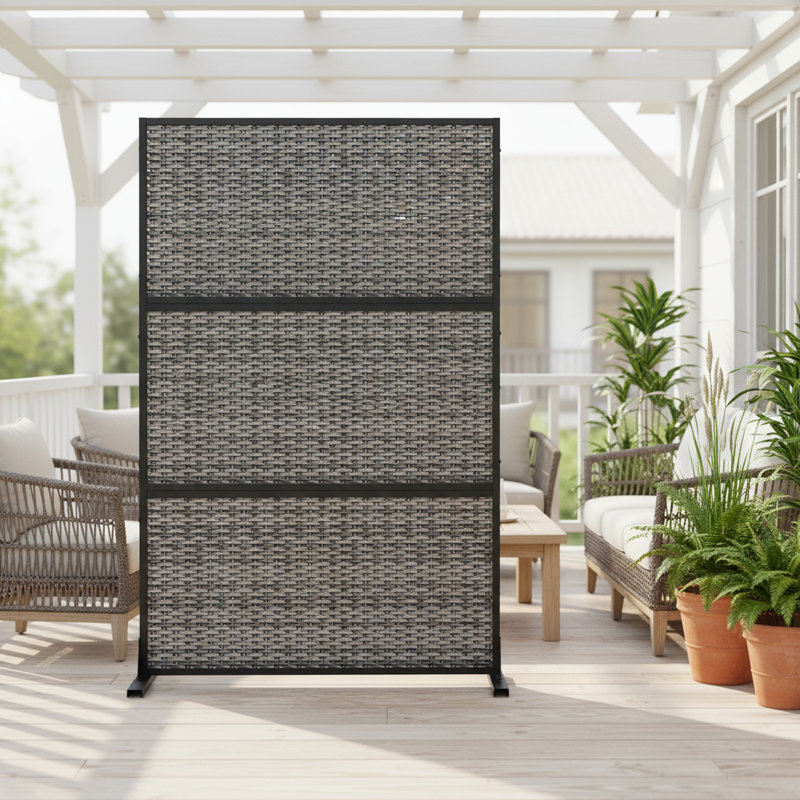 Cloison autoportante tissée noire 72 po, 1, H 72 po x l 47 po x P 16 po