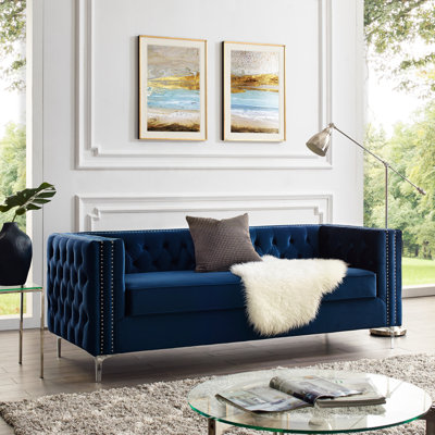 Giovanni Velvet 3-Seat Sofa