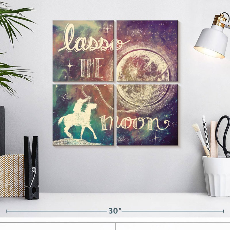 Tergel, univers, galaxie, lasso, lune, H 18 po x l 18 po