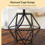 28.5cm Black Water Drop Iron Cage BaseTable Lamp With Linen Shade