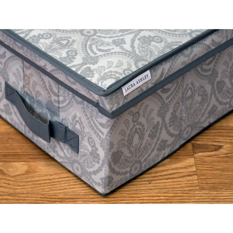 Gray Collapsible Polypropylene Lidded Storage Box