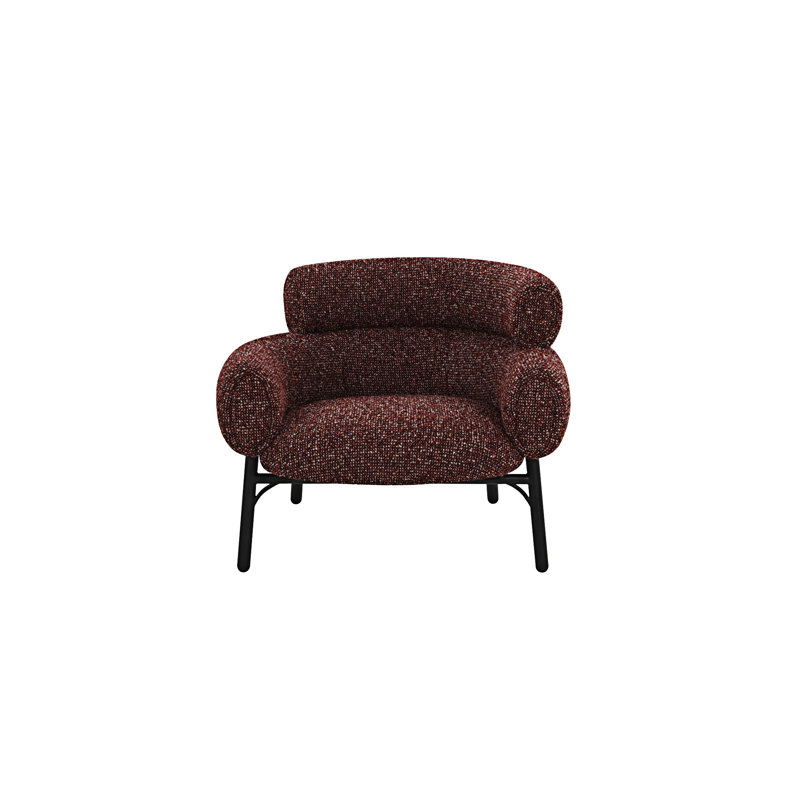 Chaise en tweed marron Mardi (chaise incluse seulement)
