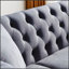 Canapé Chesterfield 80 po en velours gris pour salon, canapé 3 places