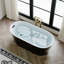 Baignoire de trempage autoportante en acrylique avec drain latéral de 59 po x 27,5 po Selene