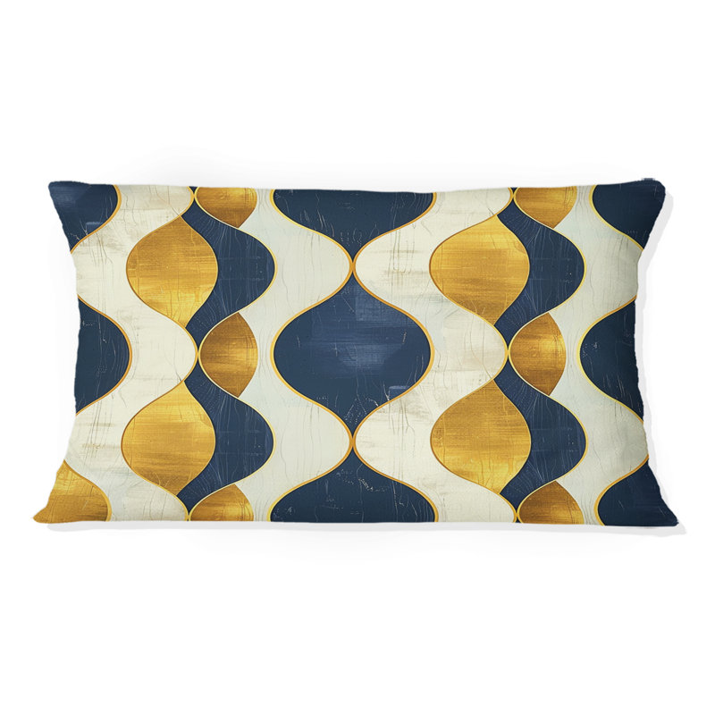 Coussin lombaire Mid-Century Gold Ogee