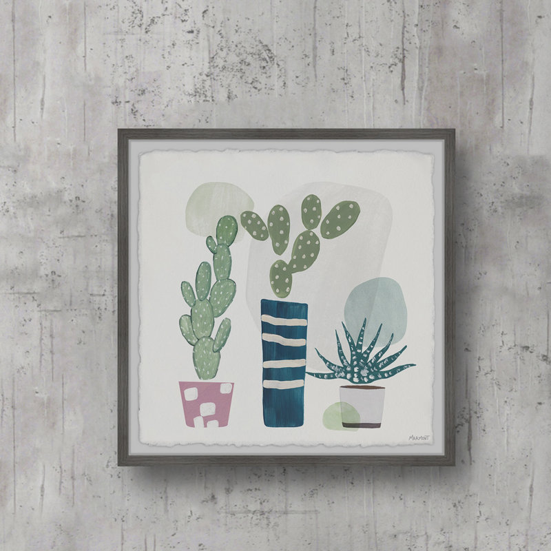 Tour de vase-reproduction d’art sur papier encadrée, H 18 po x l 18 po x 1,5 po