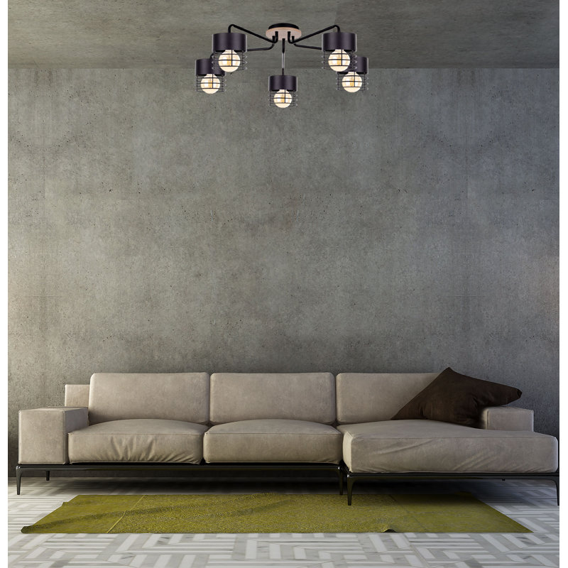Burakcan Flush Mount, Black