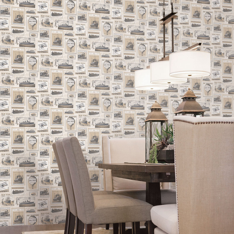 David 0.1m x 53cm Matte Wallpaper Roll, Beige
