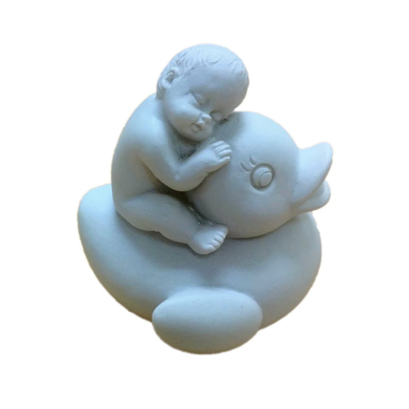 Statue baby on duck Tjure