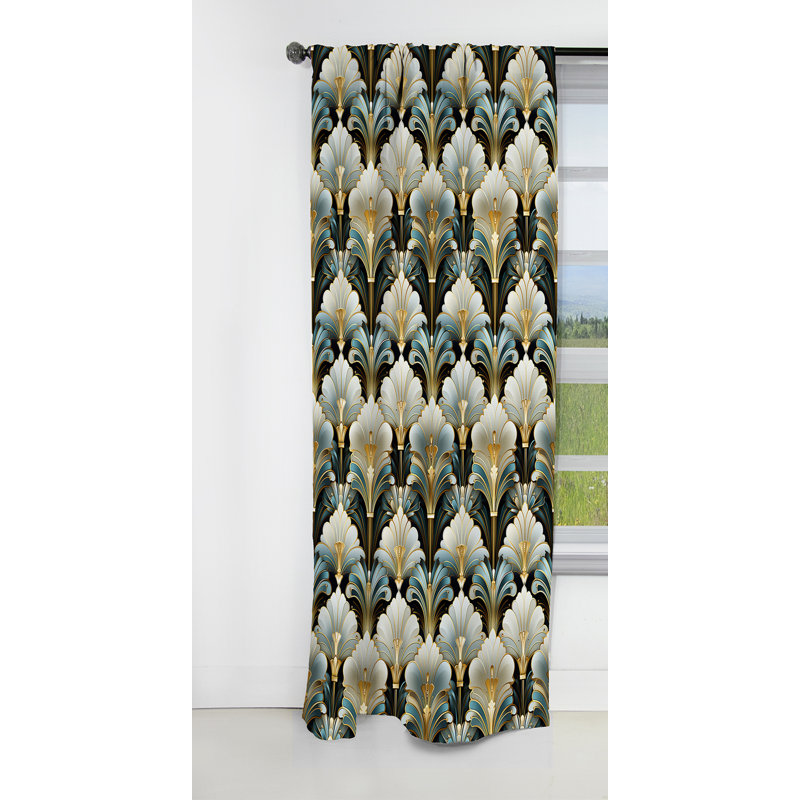 Feliciana - Damask Curtain - Blackout Damask Curtain - 1 Panels, 52" W x 84" L