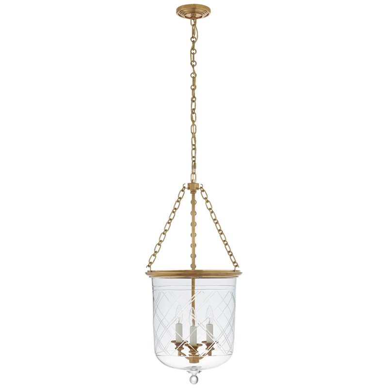 Ralph Lauren Cambridge 3 LIght Medium Pendant, Natural Brass