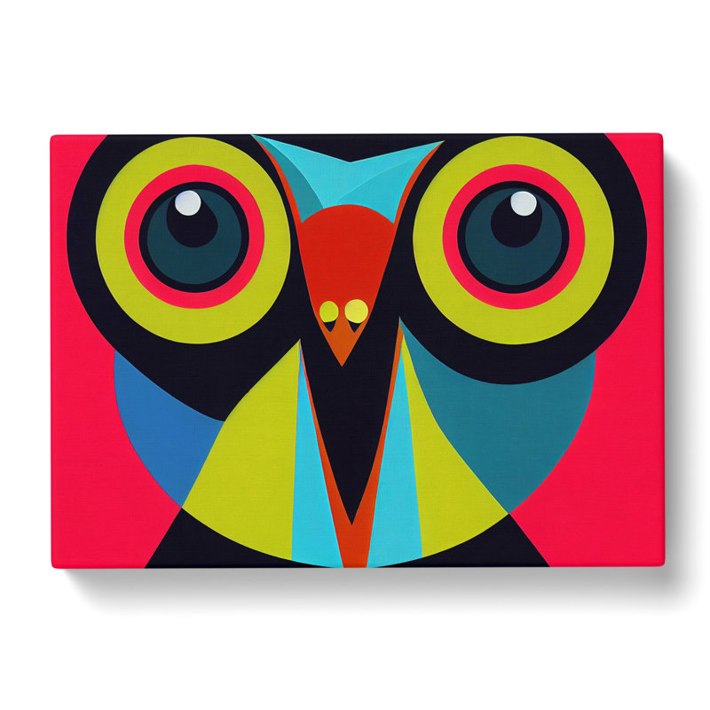 Bold Abstract Owl Vol.4 - Wrapped Canvas, 40cm H x 60cm W x 3cm D