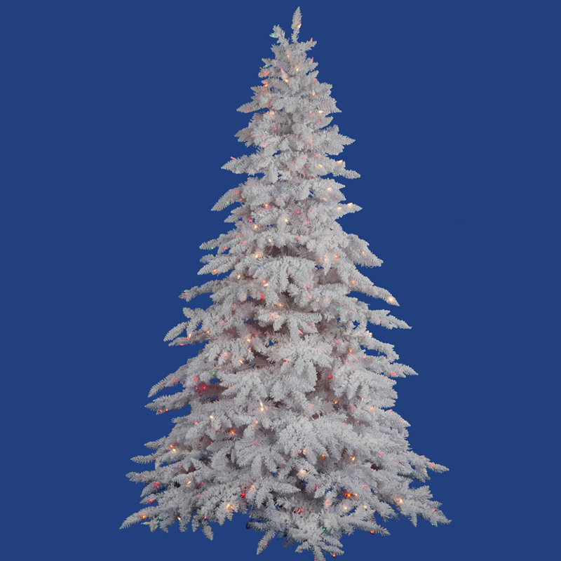 Lighted Artificial Spruce Christmas Tree, 12' H, Pure White LED Lights
