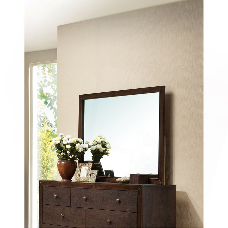 Miroir espresso sophistiqué et élégant pour rehausser l'ambiance de n'importe quelle pièce