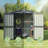 6 ft. x 4 ft. Dark Gray Metal Shed with Gable Roof-104174391