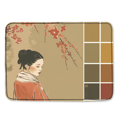 Portrait de tapis de bain